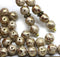 6mm Old gold crackle round druk czech glass beads, 40Pc