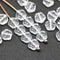 6mm Crystal clear daisy flower czech glass beads, 40pc
