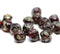 9mm Dark red picasso round chunky czech beads 15pc