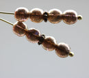 6mm Old patina purple crackle round druk czech glass beads, 40Pc