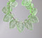 12x7mm Light green leaf beads crackle finish Czech glass, 30Pc