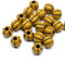 2.5mm hole Ocher yellow 8mm melon shape beads - 20pc