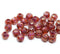 1.5mm hole Dark pink orange luster 6mm melon shape beads - 30pc