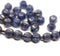 1.5mm hole Dark blue luster 6mm melon shape beads - 30pc