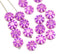9mm Pink Czech glass daisy flower beads 20pc