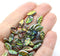 10x6mm AB metallic finish leaf Czech glass beads, 40Pc