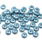 6mm Montana blue luster czech glass rondelle spacer beads, 50pc