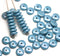 6mm Montana blue luster czech glass rondelle spacer beads, 50pc
