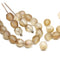 6mm Light frosted brown fire polished round czech glass beads, 30Pc