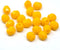 6mm Sunflower yellow fire polished round czech glass beads, 20Pc