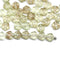 6mm Light yellow aventurine daisy flower czech glass beads, 40pc