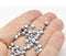 4mm Silver Czech glass beads fire polished, 50Pc
