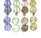 6mm Light lilac aventurine daisy flower czech glass beads, 40pc