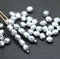 4mm Silver Czech glass beads fire polished, 50Pc