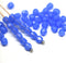 4mm Opal periwinkle blue czech glass fire polished beads, 30Pc
