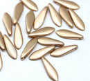 5x16mm Matte gold dagger dagger czech glass beads - 20pc