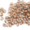 4x3mm Clear czech glass rice oval beads, copper coating - about 150pc