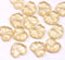 11x13mm Pale yellow maple czech glass leaf beads - 15pc