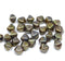 6mm Bronze luster bicone Czech glass beads, 30Pc