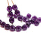 6mm Violet purple fire polished round czech glass beads, 30Pc