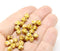 6mm Beige brown picasso bicone Czech glass beads, 30Pc