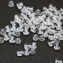4mm Crystal clear Czech glass beads round spacers - approx.90pc