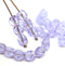 6mm Lilac fire polished round czech glass beads, 30Pc