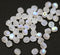 4mm Frosed clear czech glass beads AB finish fire polished spacers - 50Pc