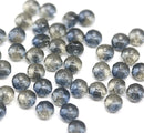 3x5mm Blue gray czech glass rondelle beads - 50pc