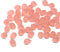5x7mm Frosted pink glass drops, czech teardrop beads - 50pc