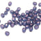 4mm Blue czech glass fire polished beads purple luster - 50Pc