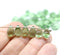6x9mm Antique green czech glass drops, 40pc