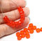 6x3mm Orange rondelle fire polished czech glass beads, 25pc