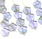 8mm Light lilac flower beads, czech glass, 20pc