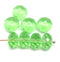 7x11mm Light grass green puffy rondelle Czech glass beads, 8pc