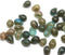 5x7mm Mixed grey blue glass drops, czech teardrop beads - 40pc