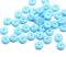 6mm Opaque sky blue czech glass rondelle spacer beads, 50pc