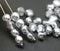 6mm Crystal clear silver coating czech glass round beads, 40Pc