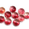 7x11mm Mixed pink puffy rondelle Czech glass beads, 6pc