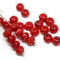 5x7mm Red czech glass rondelle beads - 25pc