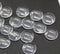 12mm Crystal clear lentil czech glass beads, top drilled rondelles - 15pc