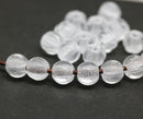 2.5mm hole crystal clear 8mm melon shape beads - 20pc