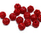 2.5mm hole Red mixed 8mm melon shape beads - 15pc