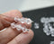 6mm Crystal clear bicone Czech glass beads, 30Pc