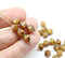 6mm Brown picasso bicone Czech glass beads, 30Pc