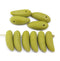 17x6mm Olive green matte banana czech glass beads, 10pc
