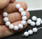 6mm Opaque white cathedral Czech glass round beads - 20Pc