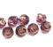 11x10mm Purple turbine beads copper ends - 8pc