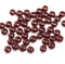 2x3mm Transparent dark red rondelle tiny czech glass spacers, 50Pc