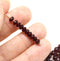 2x3mm Transparent dark red rondelle tiny czech glass spacers, 50Pc